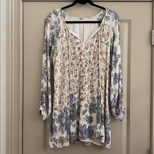 Free People Floral Long Sleeve Dress